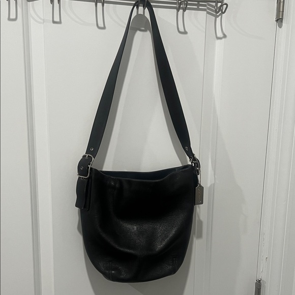 Vintage Y2K Coach Black Leather SoHo Bucket Shoulder Bag - Picture 2 of 11